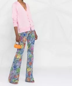 Versace Medusa-buttoned fine-knit cardigan