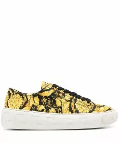 Versace La Greca Baroque-print sneakers