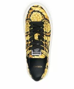 Versace La Greca Baroque-print sneakers