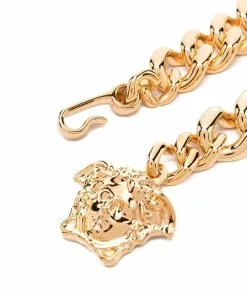 Versace Medusa-charm gold-tone belt