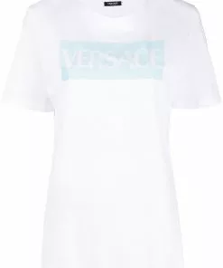 Versace box logo print T-shirt