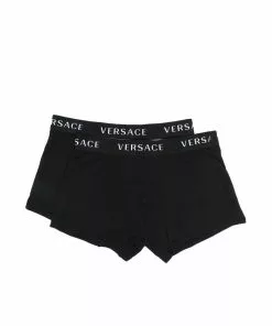 Versace two-pack logo waistband briefs