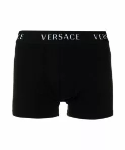 Versace two-pack logo waistband briefs