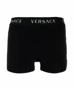 Versace two-pack logo waistband briefs