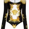 Versace Barocco print scoop neck bodysuit