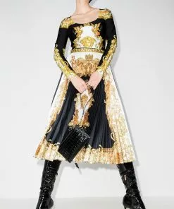 Versace Barocco print scoop neck bodysuit