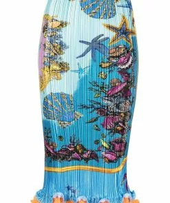 Versace Trésor de La Mer print pleated skirt