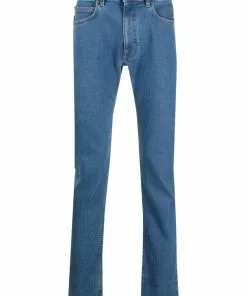 Versace straight-leg light-wash jeans