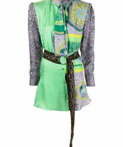 Versace Barocco Patchwork print mini dress