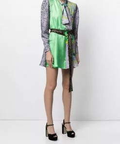Versace Barocco Patchwork print mini dress