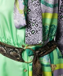 Versace Barocco Patchwork print mini dress