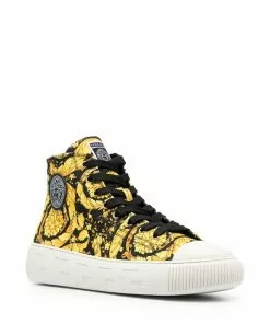 Versace Barocco-print high-top sneakers