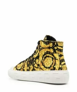 Versace Barocco-print high-top sneakers