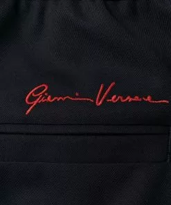 Versace logo-embroidered track pants