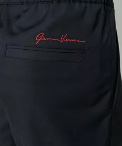 Versace logo-embroidered track pants