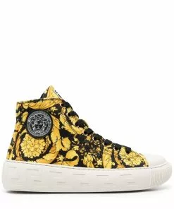 Versace Greca Barocco print high-top sneakers