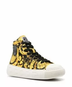 Versace Greca Barocco print high-top sneakers