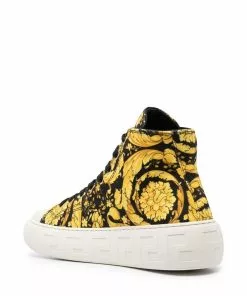 Versace Greca Barocco print high-top sneakers