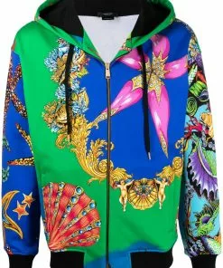 Versace Trésor De La Mer zipped hoodie