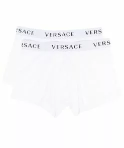 Versace set of two logo-waistband boxers