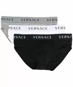Versace logo-waistband boxer briefs (pack of 3)