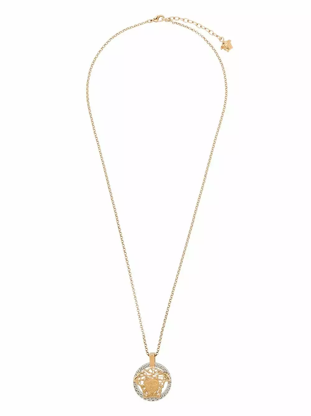 Versace Two tone Medusa pendant necklace 3 Versace two-tone Medusa pendant necklace