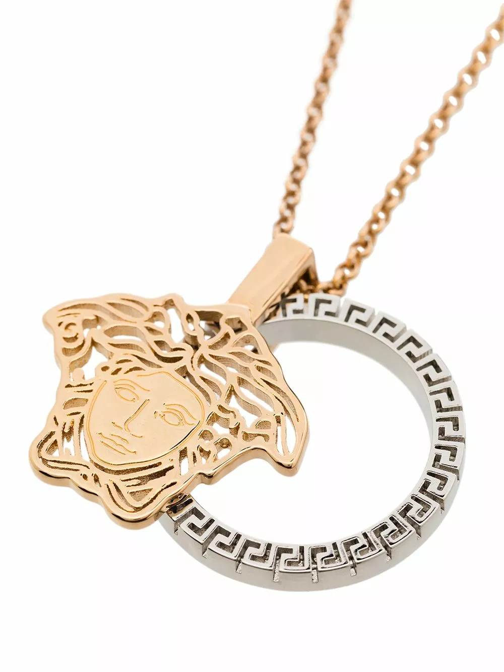 Versace Two tone Medusa pendant necklace 5 Versace two-tone Medusa pendant necklace