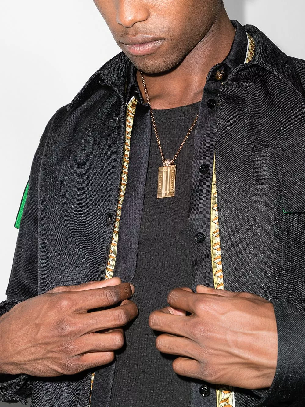 Versace Logo dog tag necklace 4 Versace logo dog tag necklace