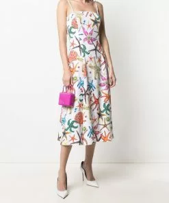 Versace Trésor De La Mer print midi dress
