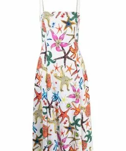 Versace Trésor De La Mer print midi dress