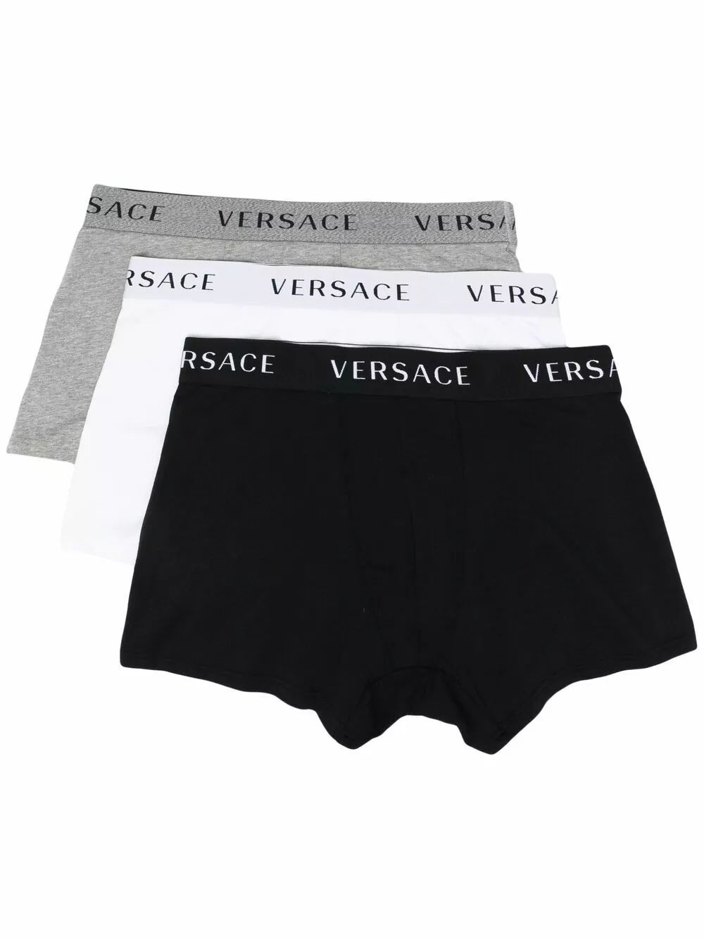 Versace Three pack logo waistband boxers 3 Versace three-pack logo-waistband boxers
