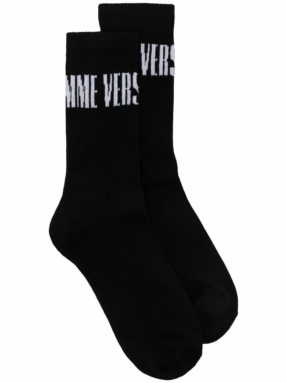 Versace Logo print ribbed socks 3 Versace logo print ribbed socks