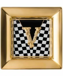 Versace Virtus checkerboard dish