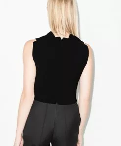 Versace zip-up crop top