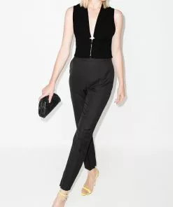 Versace zip-up crop top