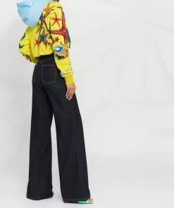 Versace cropped logo-print hoodie