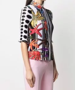 Versace Trésor de la Mer pleated blouse