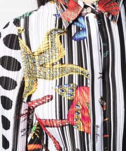Versace Trésor de la Mer pleated blouse