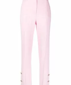 Versace button-embellished skinny trousers
