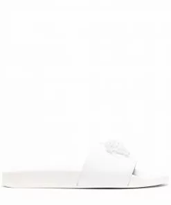 Versace Medusa engraved-detail slides