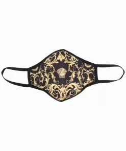 Versace Barocco-print face mask