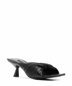 Versace plissé mule sandals