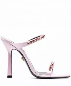 Versace square-toe crystal-embellished sandals
