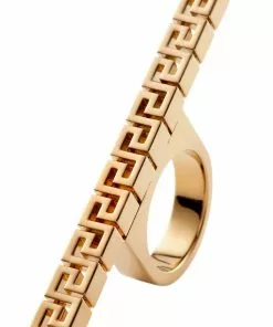 Versace Greca bar ring