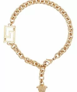 Versace Greca chain-link anklet