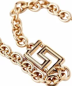 Versace Greca chain-link anklet