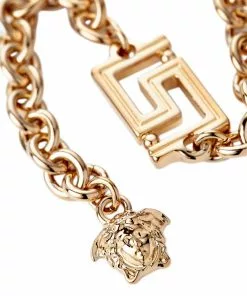 Versace Greca chain-link anklet