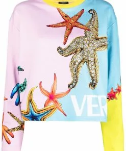 Versace starfish-print logo sweatshirt