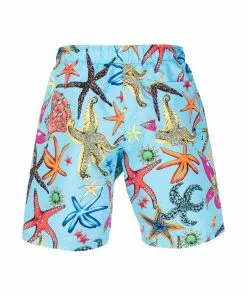 Versace coral-print swim shorts