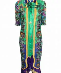 Versace starfish-print shirt dress